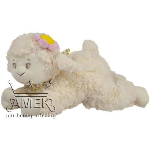 Lamb with flower - White