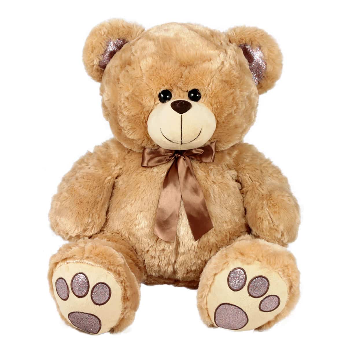 Bear with glitter paws - Beige