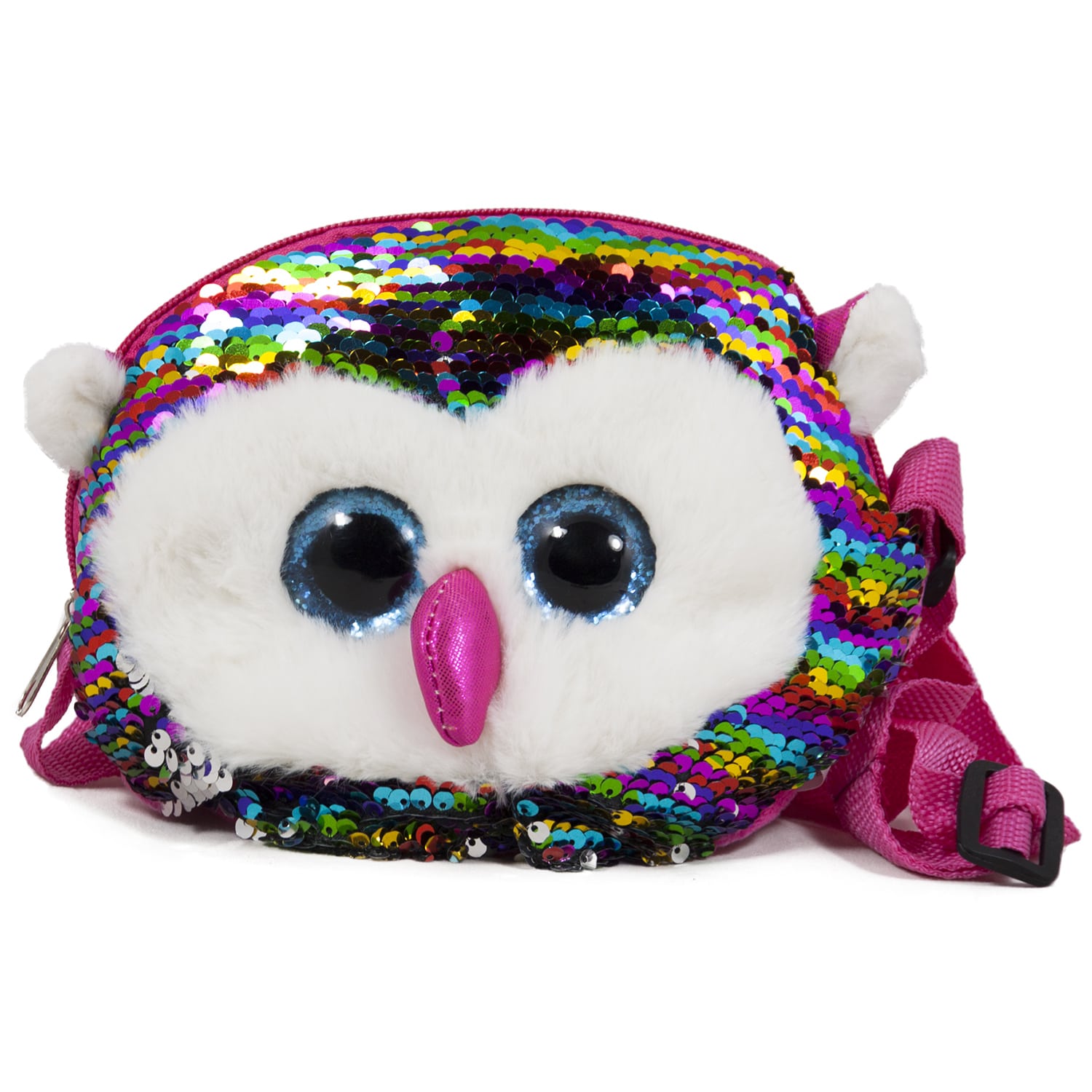 Bag - Owl with sequins - Pink