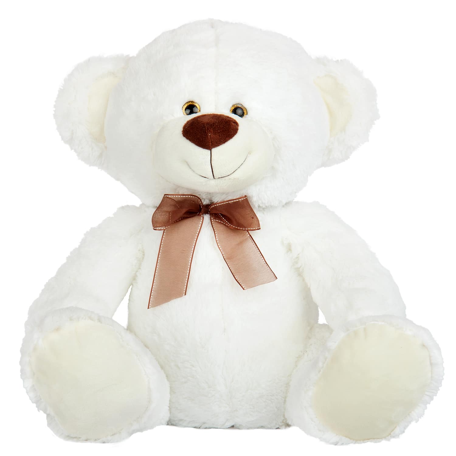 Bear with ribbon - White