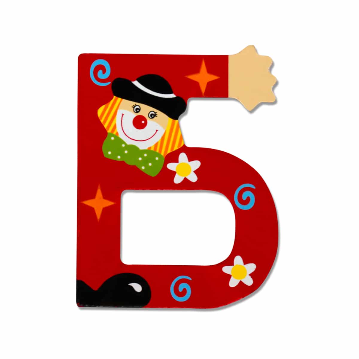 Decorative wooden letter - B - Red