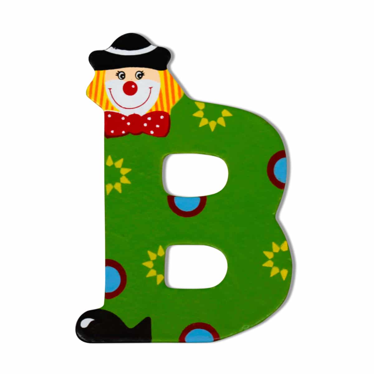 Decorative wooden letter - B - Yellow