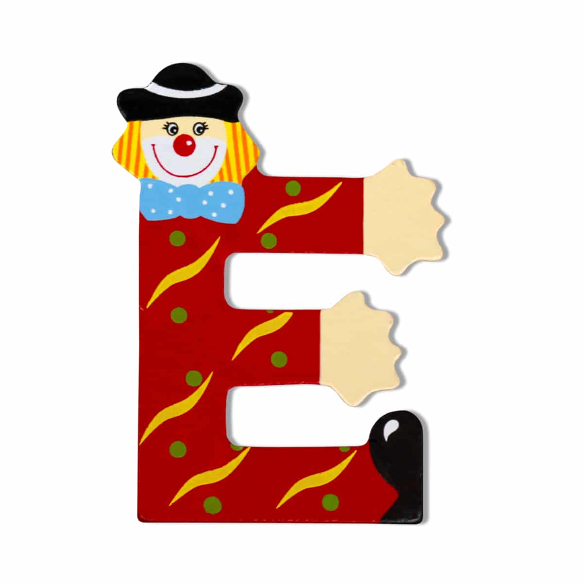 Decorative wooden letter - E - Red