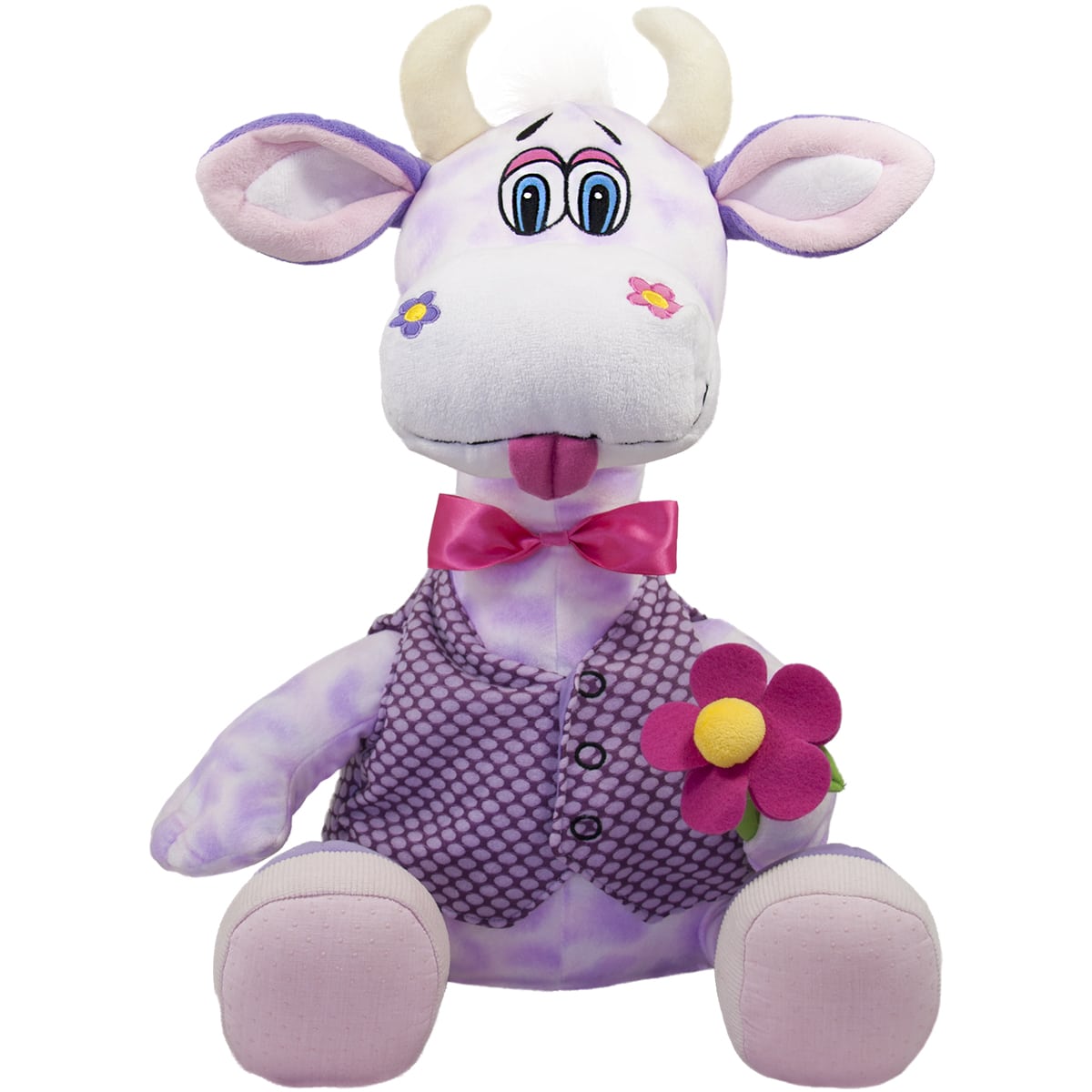 Cow with flower - Purple