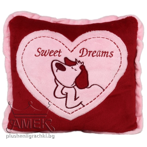 Pillow with dog - Red