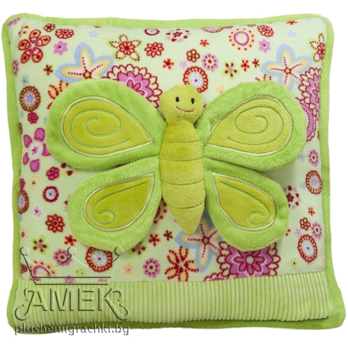 Pillow with butterfly - Green