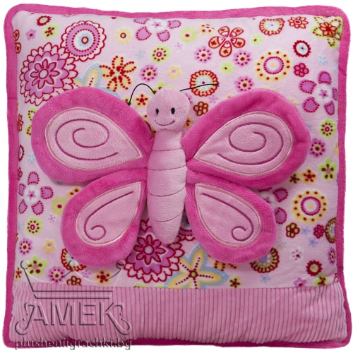 Pillow with butterfly - Pink