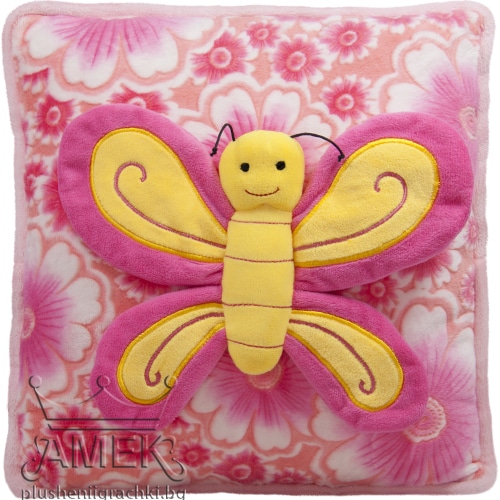 Pillow with butterfly - Pink