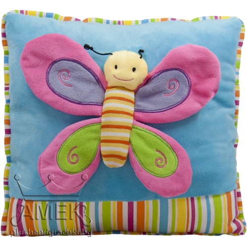 Pillow with butterfly - Blue