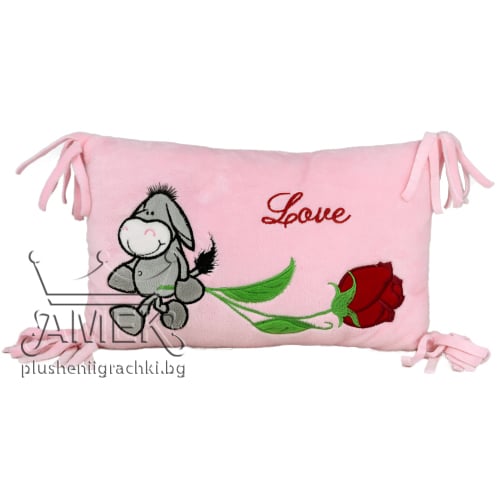 Pillow with donkey - Pink