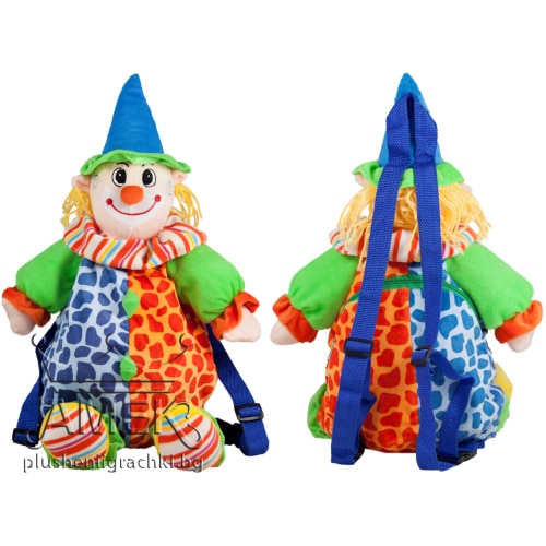 Backpack clown - With blue hat