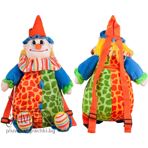 Backpack clown - With orange hat