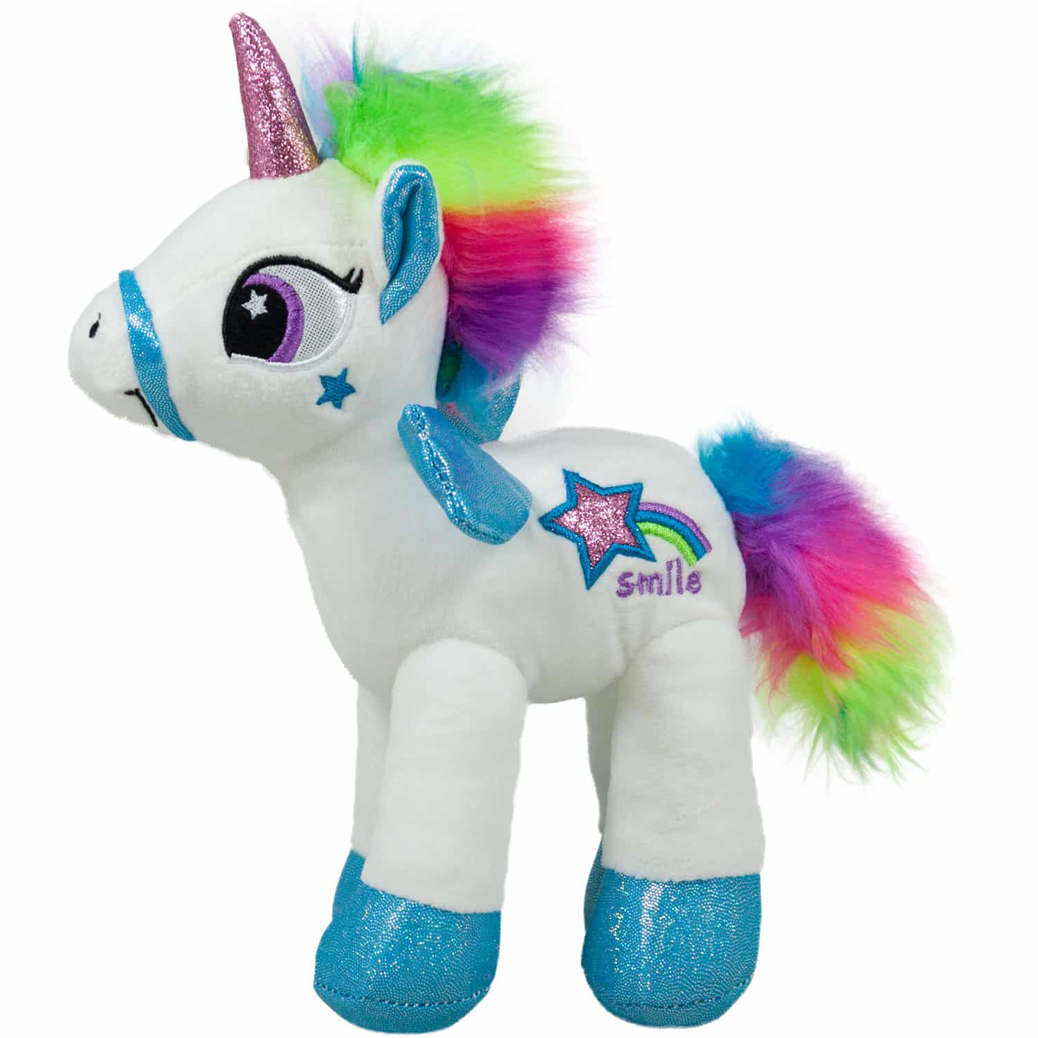 Unicorn with colored mane - White