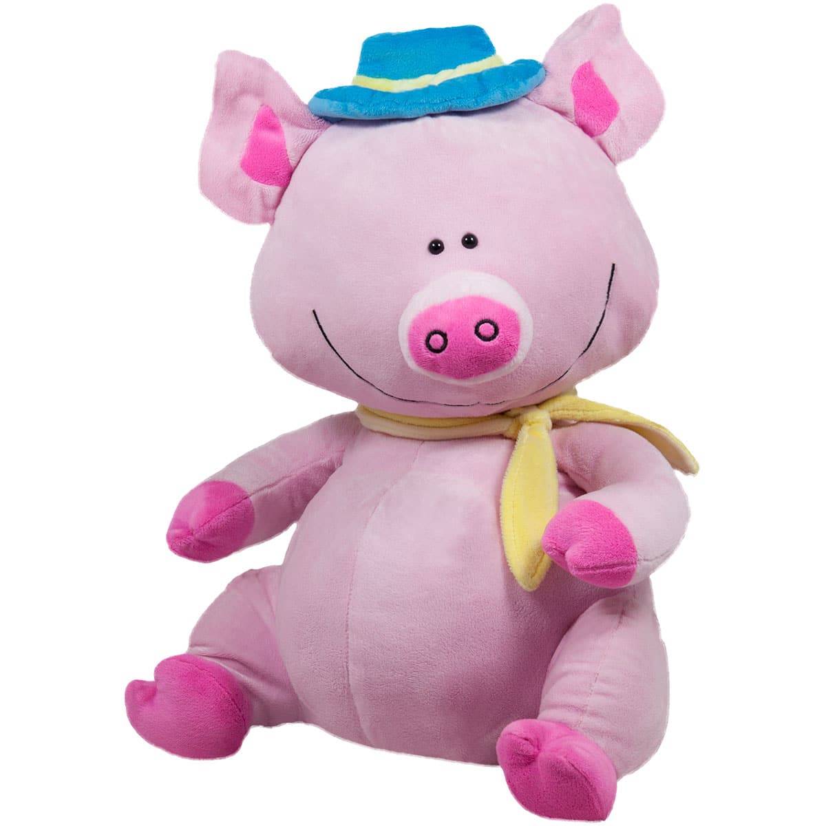 Pig with hat and scarf