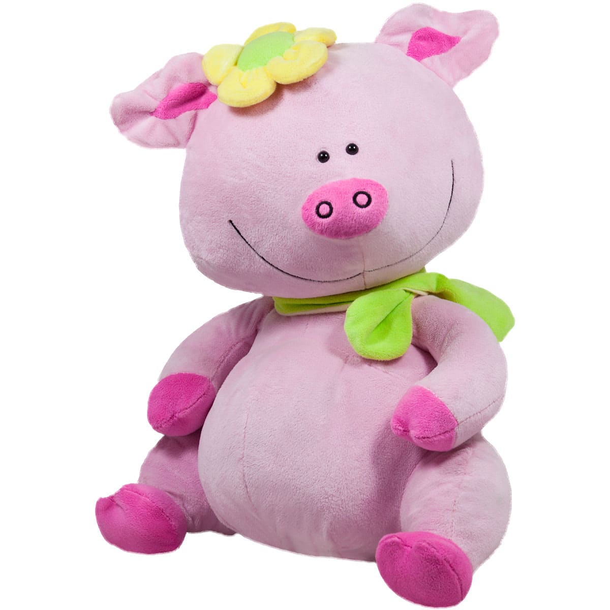 Pig with flower and scarf