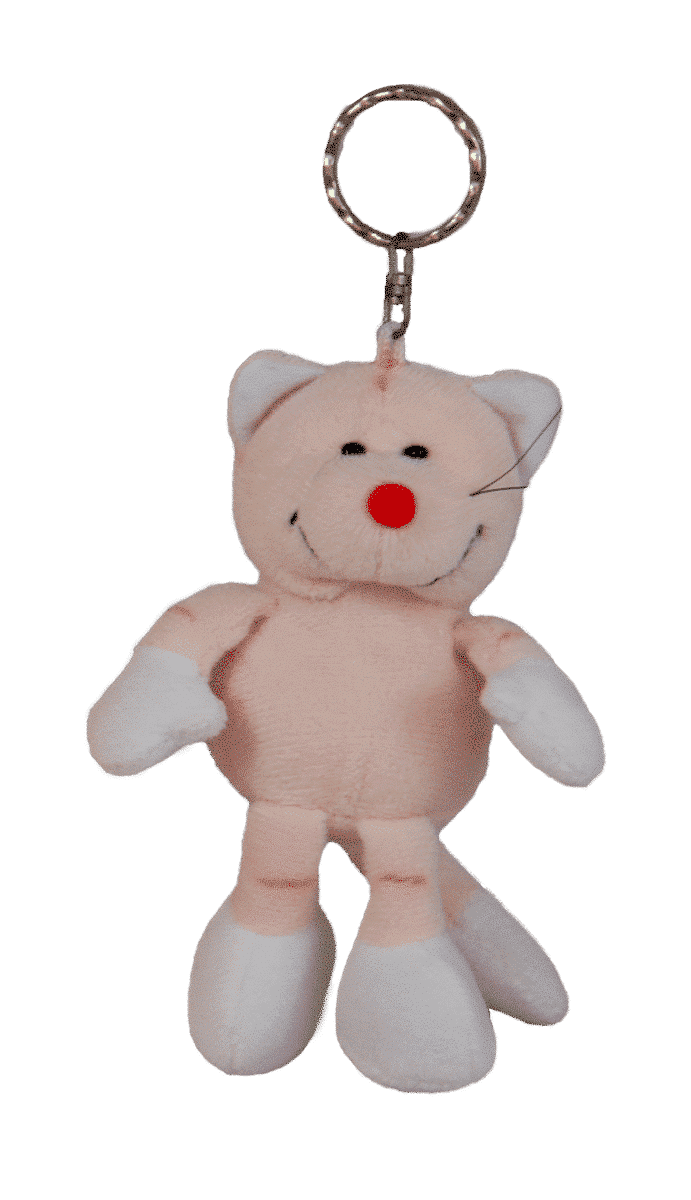 Keychain with kitten - Pink