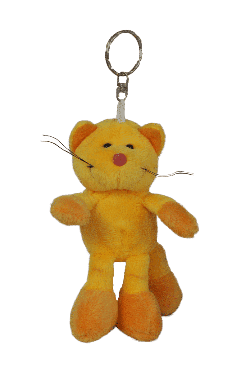 Keychain with kitten - Yellow