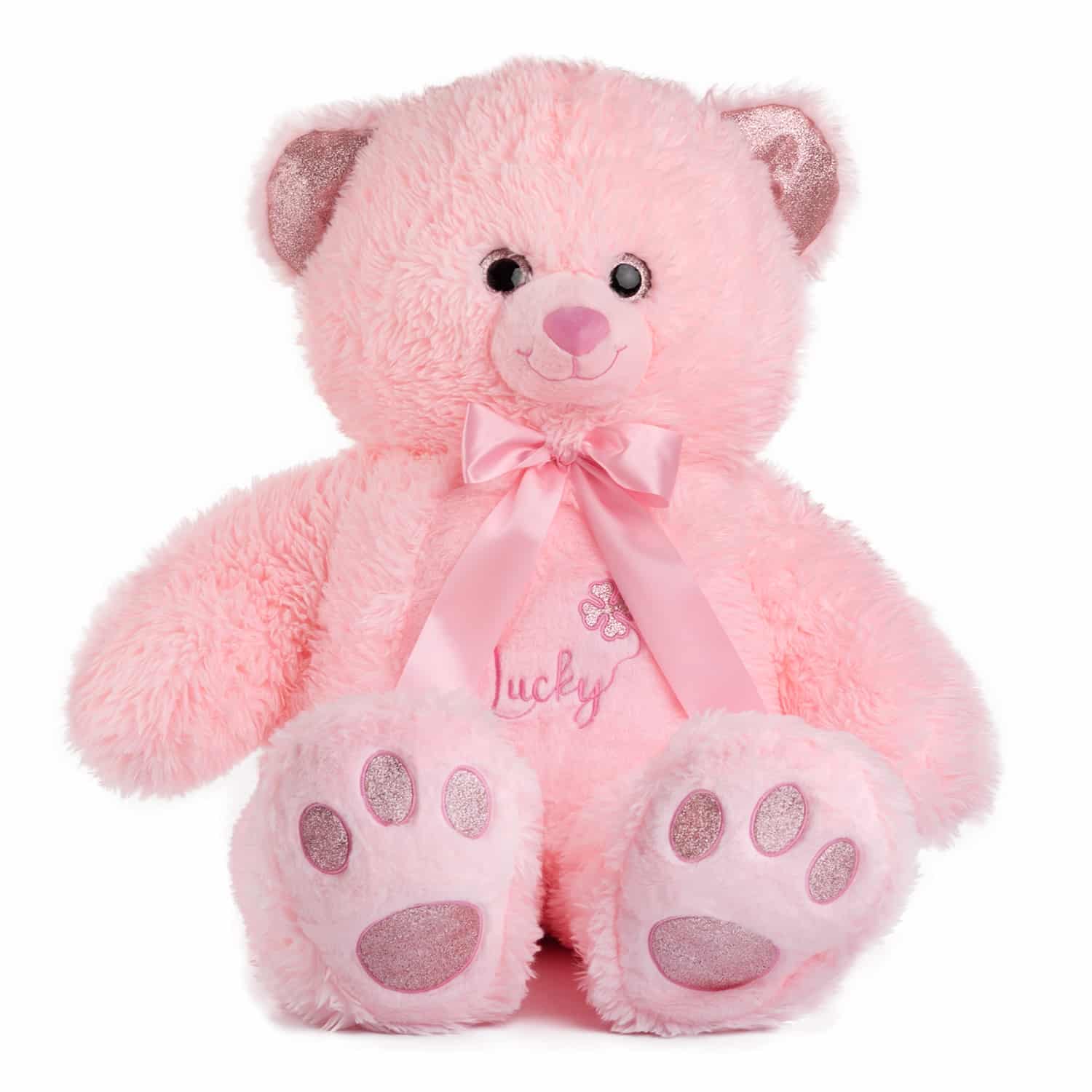 Bear with embroidery - Pink