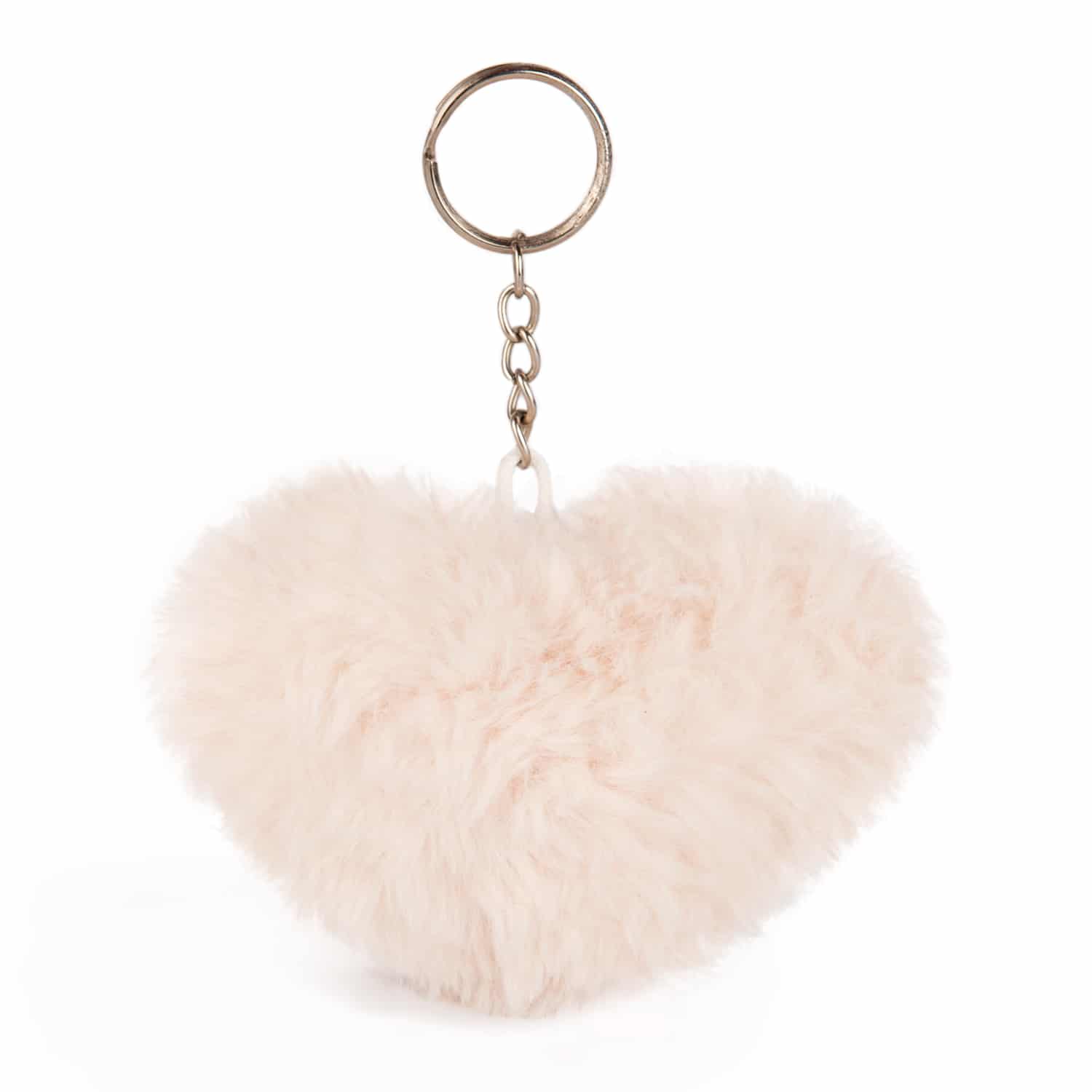 Heart keychain - Beige