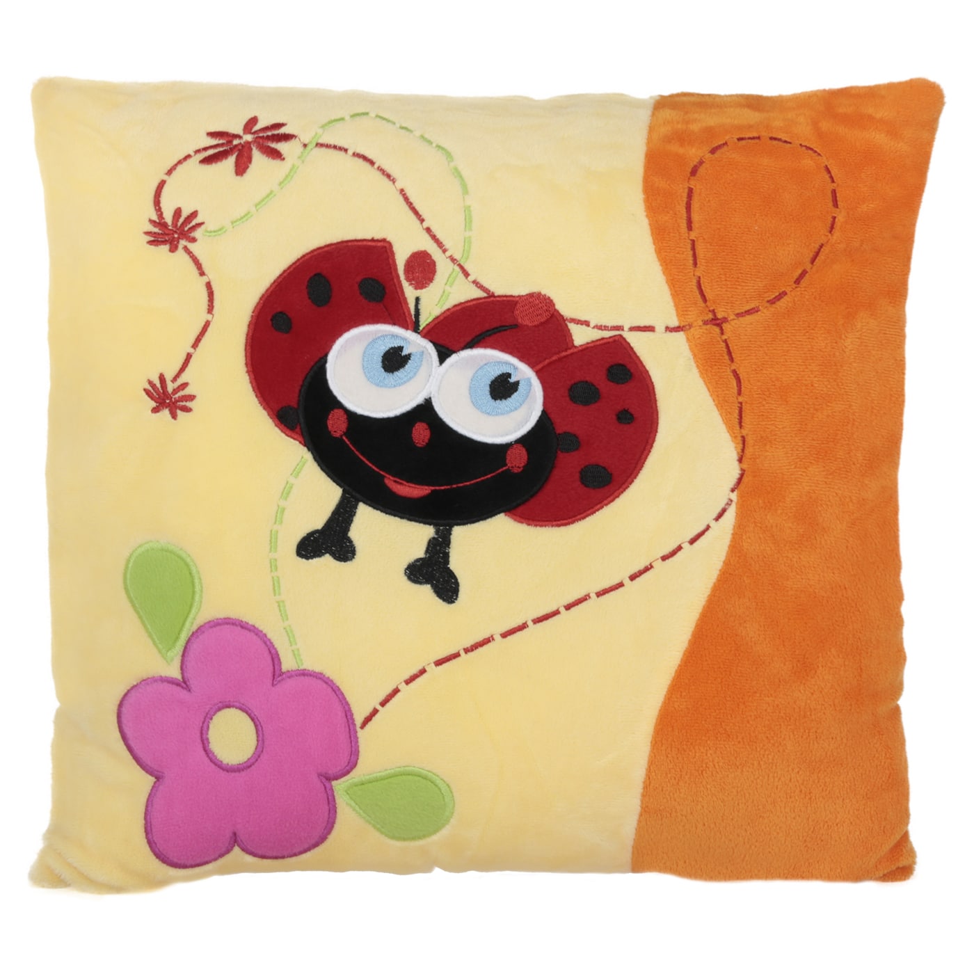 Pillow with ladybug