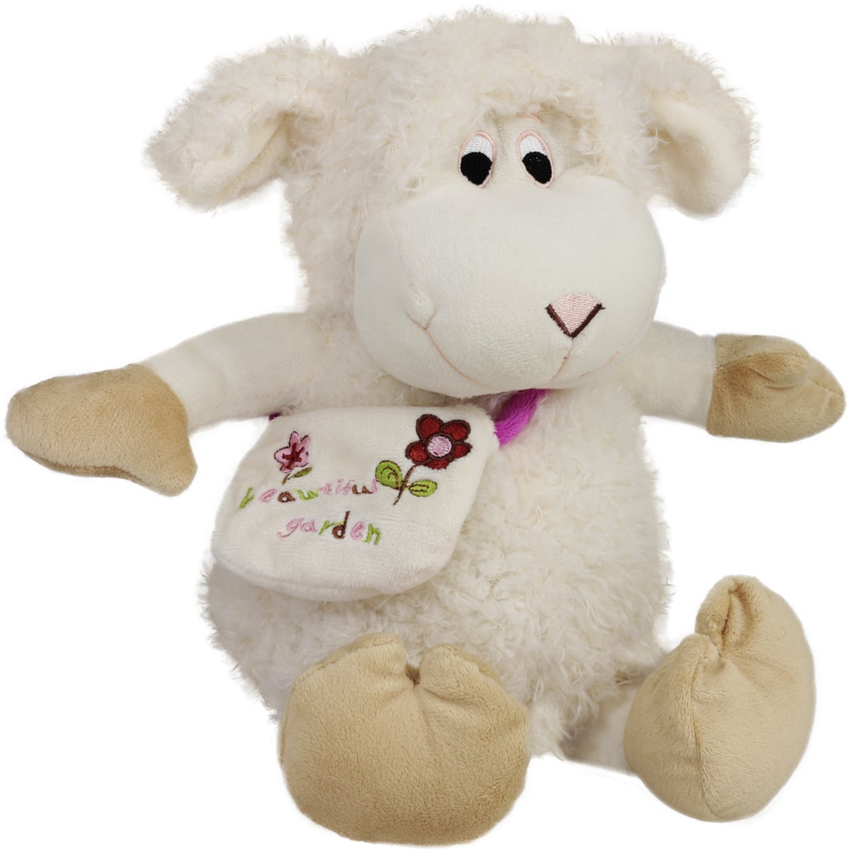 Sheep with embroidered bag