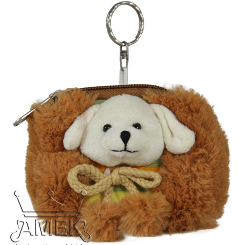 Purse with dog - Dark brown