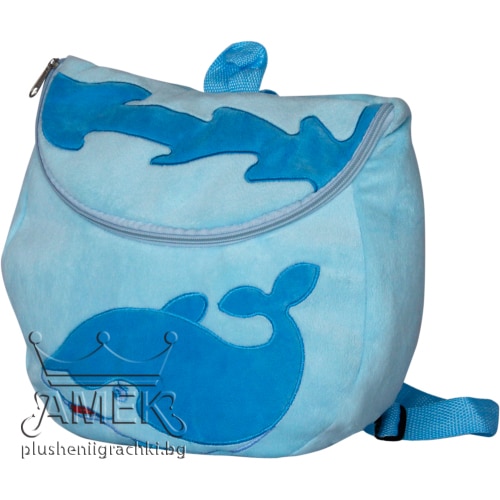 Backpack with dolphin - Blue