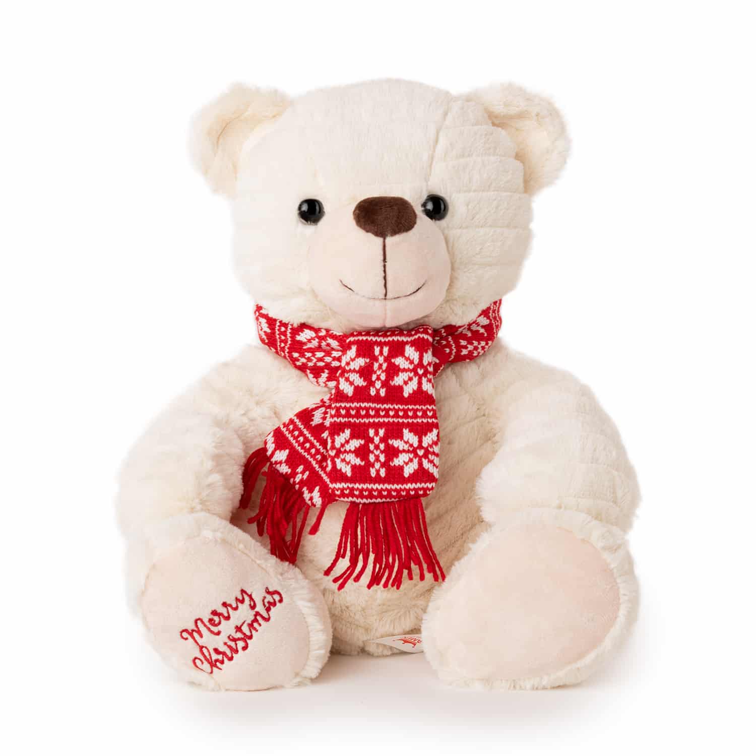 Christmas bear with a knitted scarf
