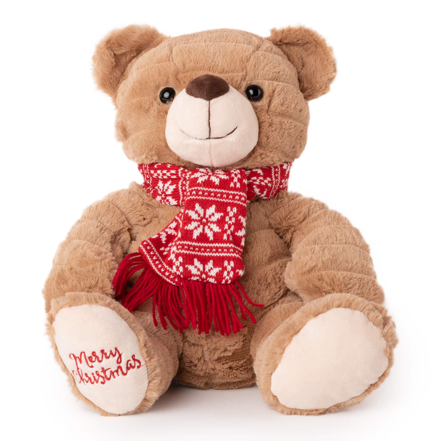 Christmas bear with a knitted scarf