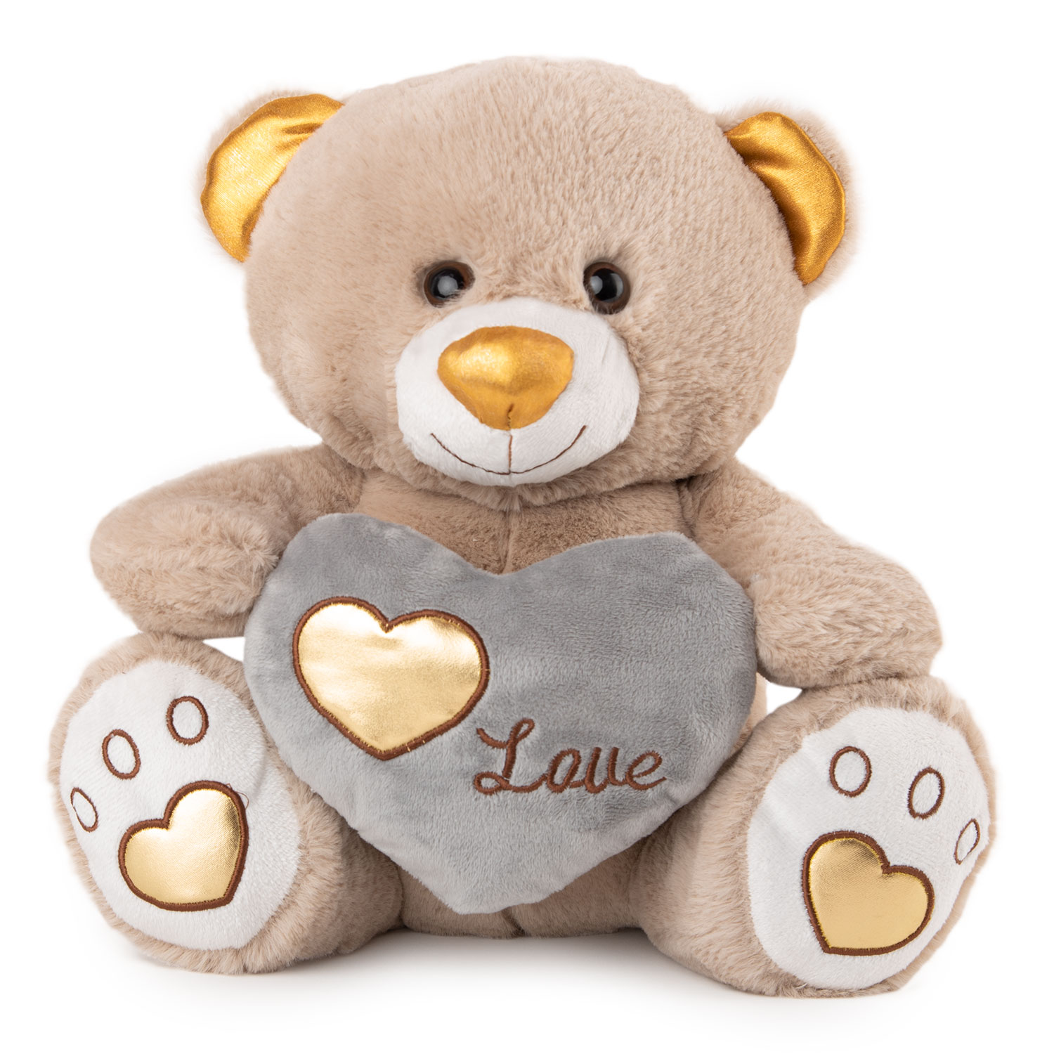Bear with a golden heart - Beige