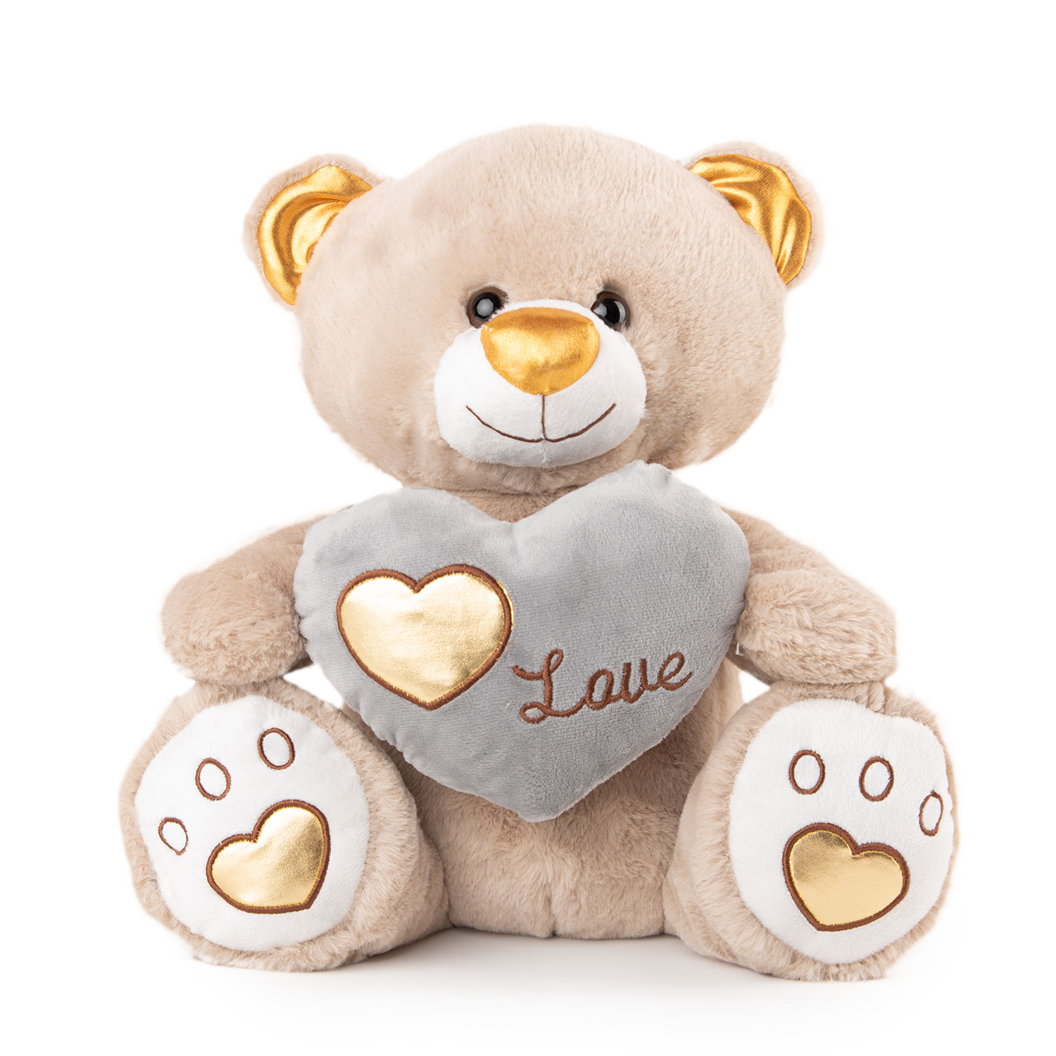 Bear with a golden heart - Beige