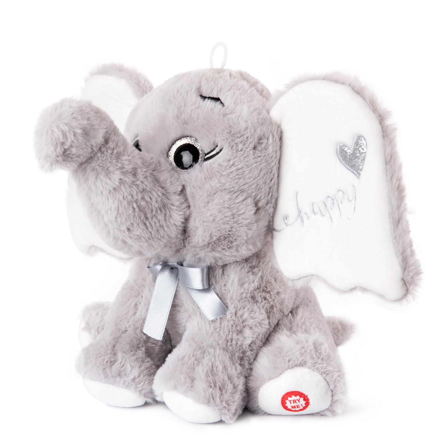 Elephant with heart and sound - Grey