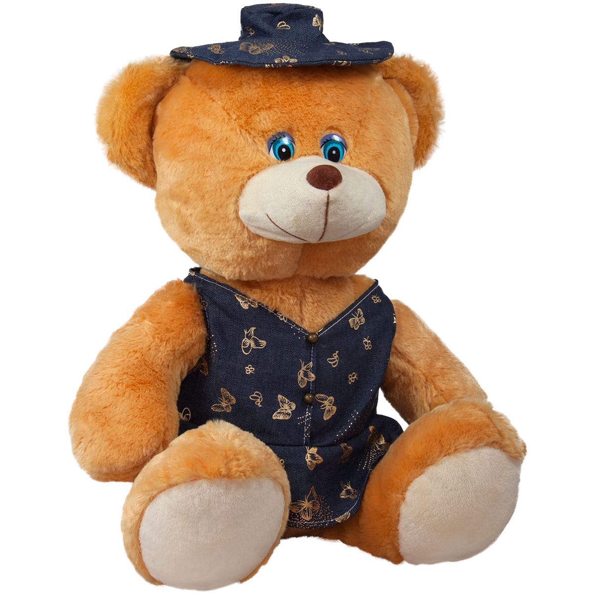 Bear in denim clothes