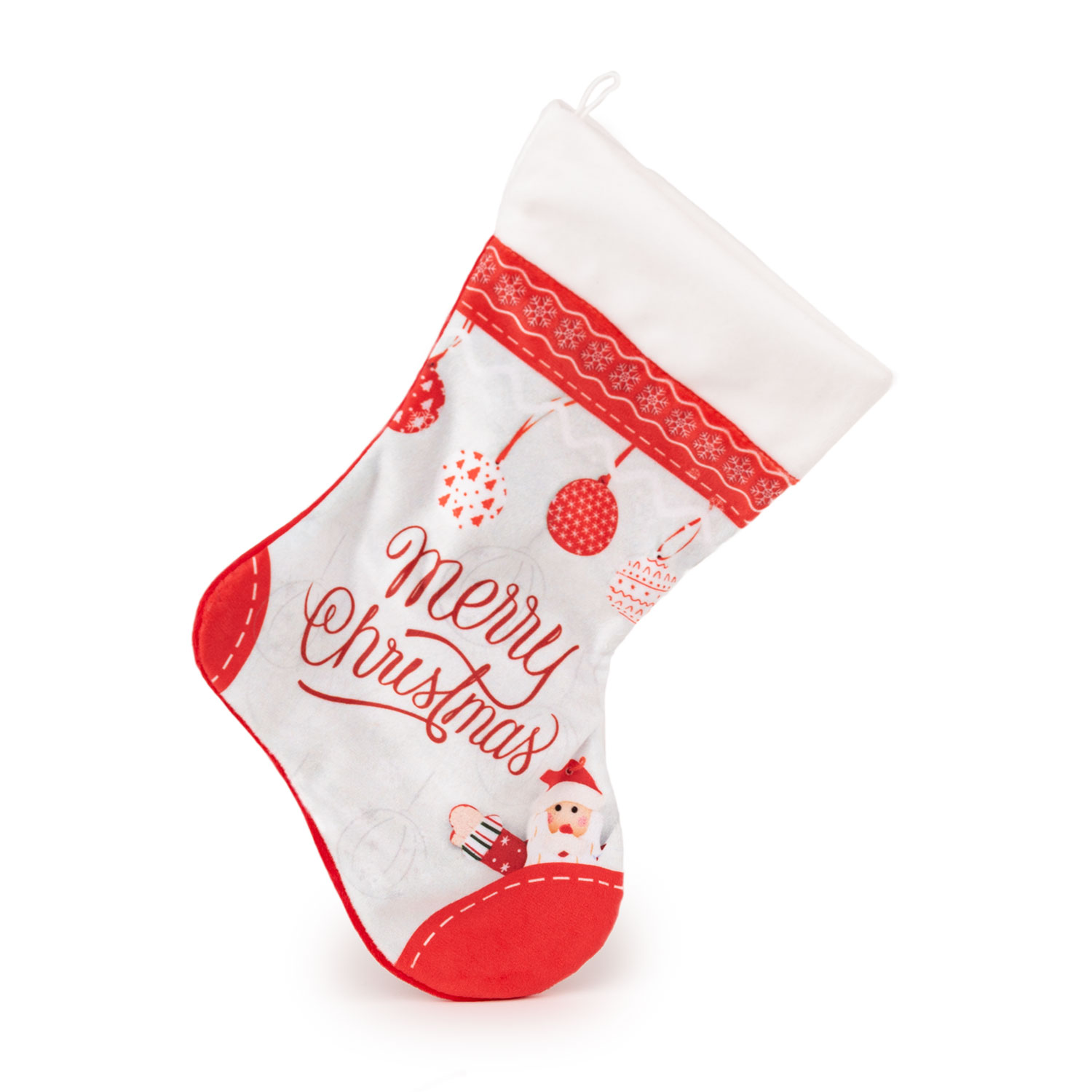 Christmas sock "Merry Christmas" - White