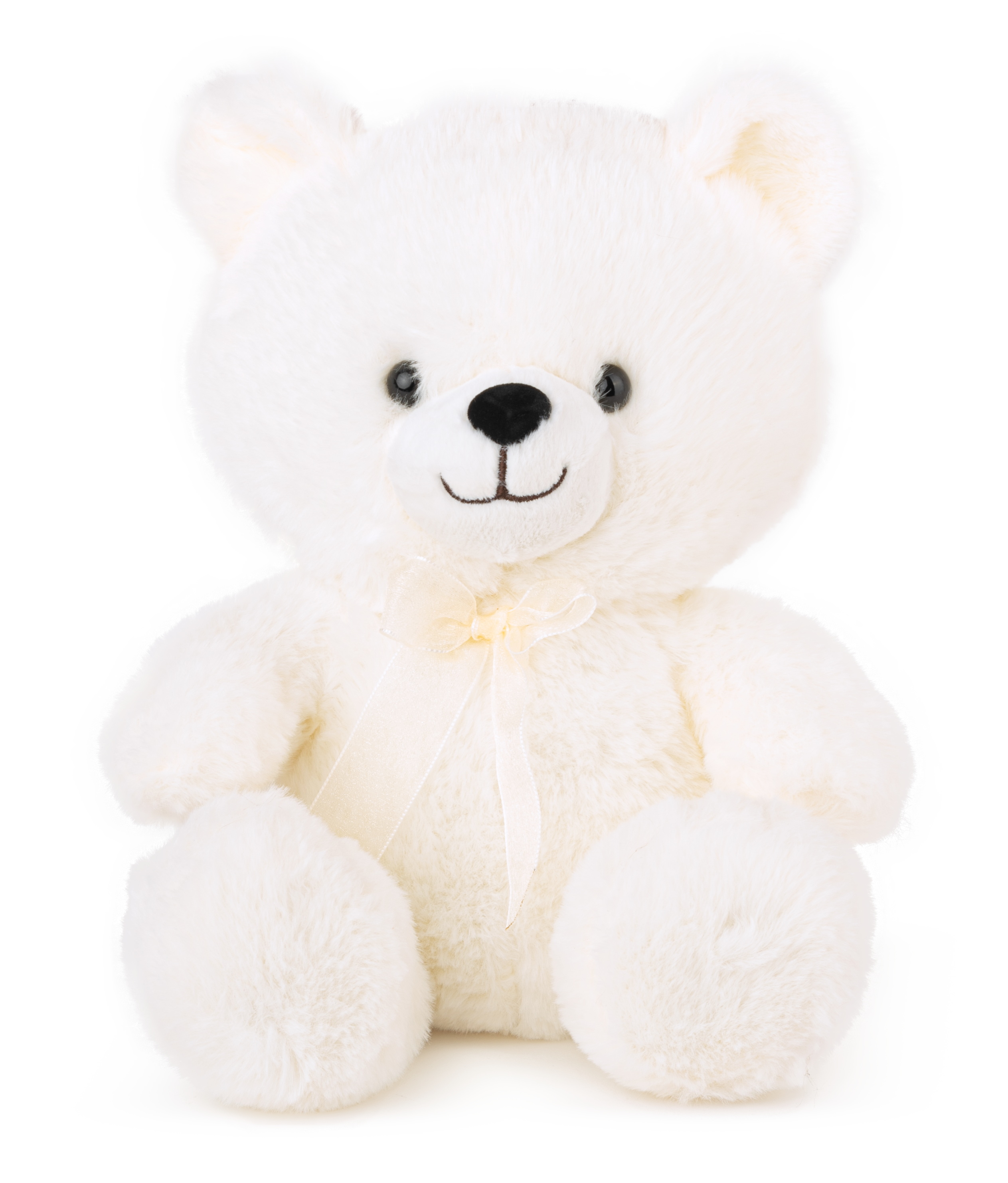 Bear with ribbon White