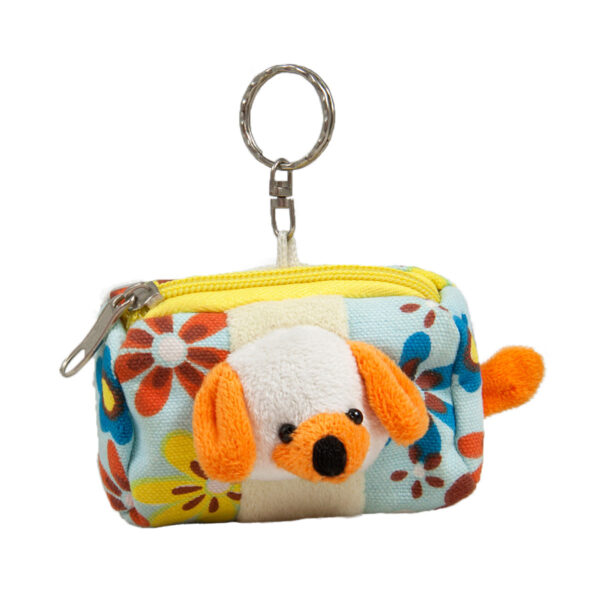 Purse - keychain with puppy - Yellow