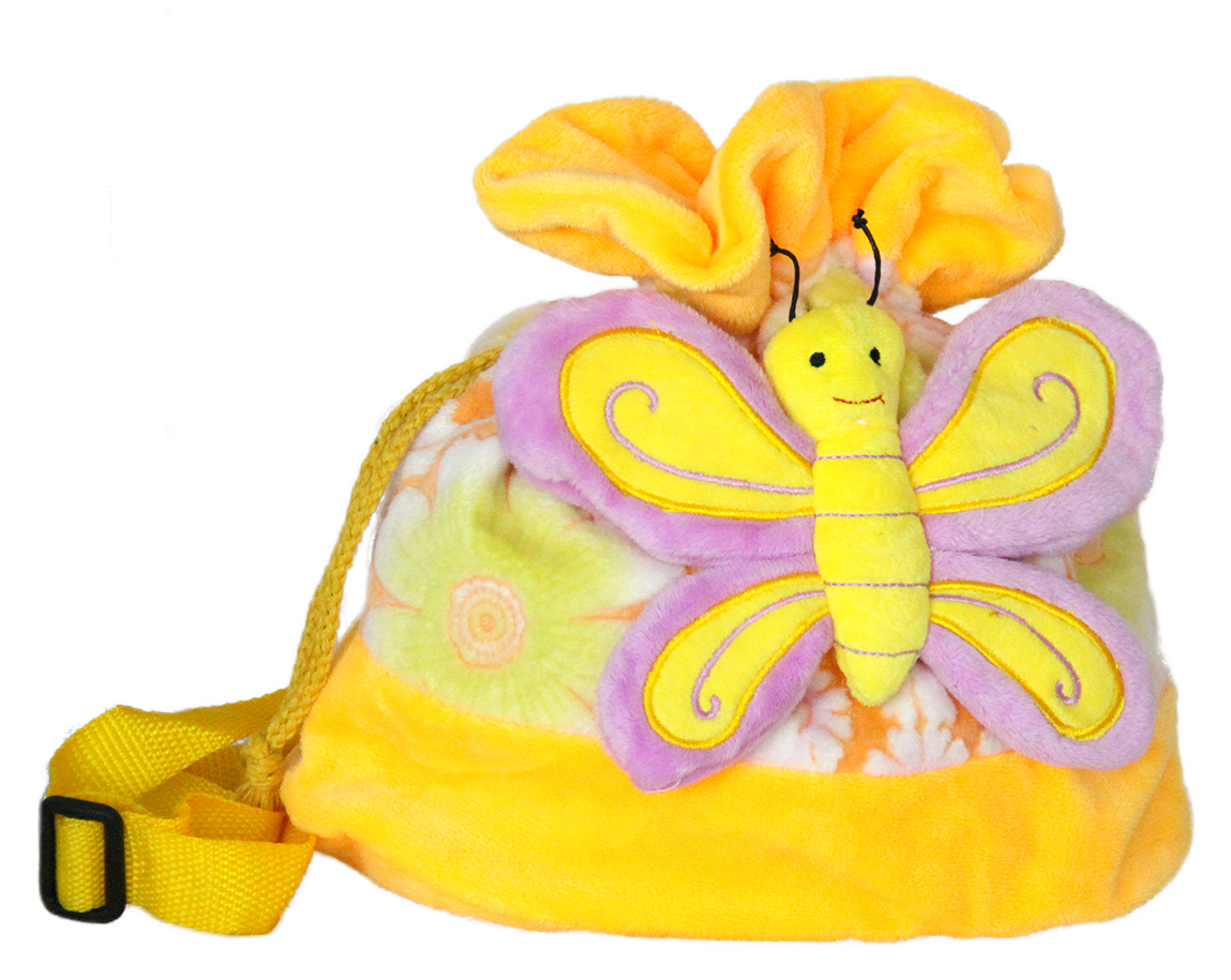 Backpack with butterfly - Yellow