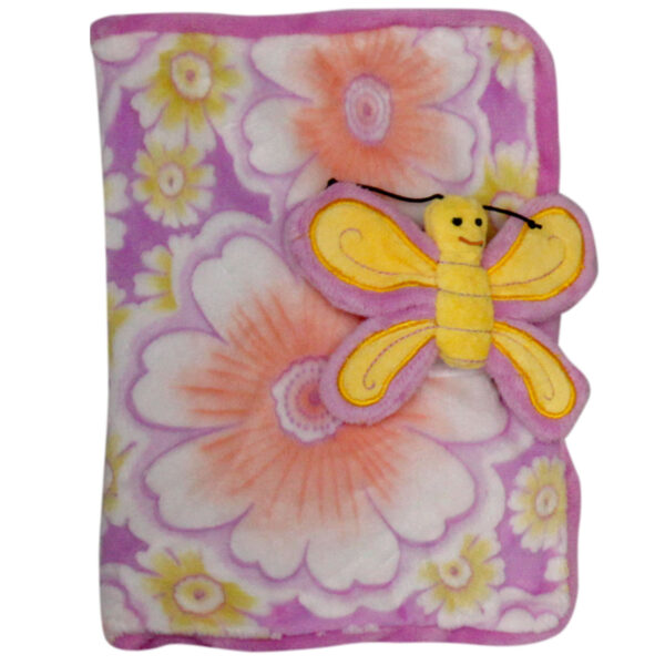 Notebook with cover - Purple with purple butterfly