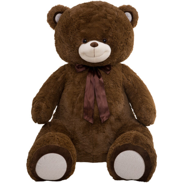 Huge bear with ribbon - Brown