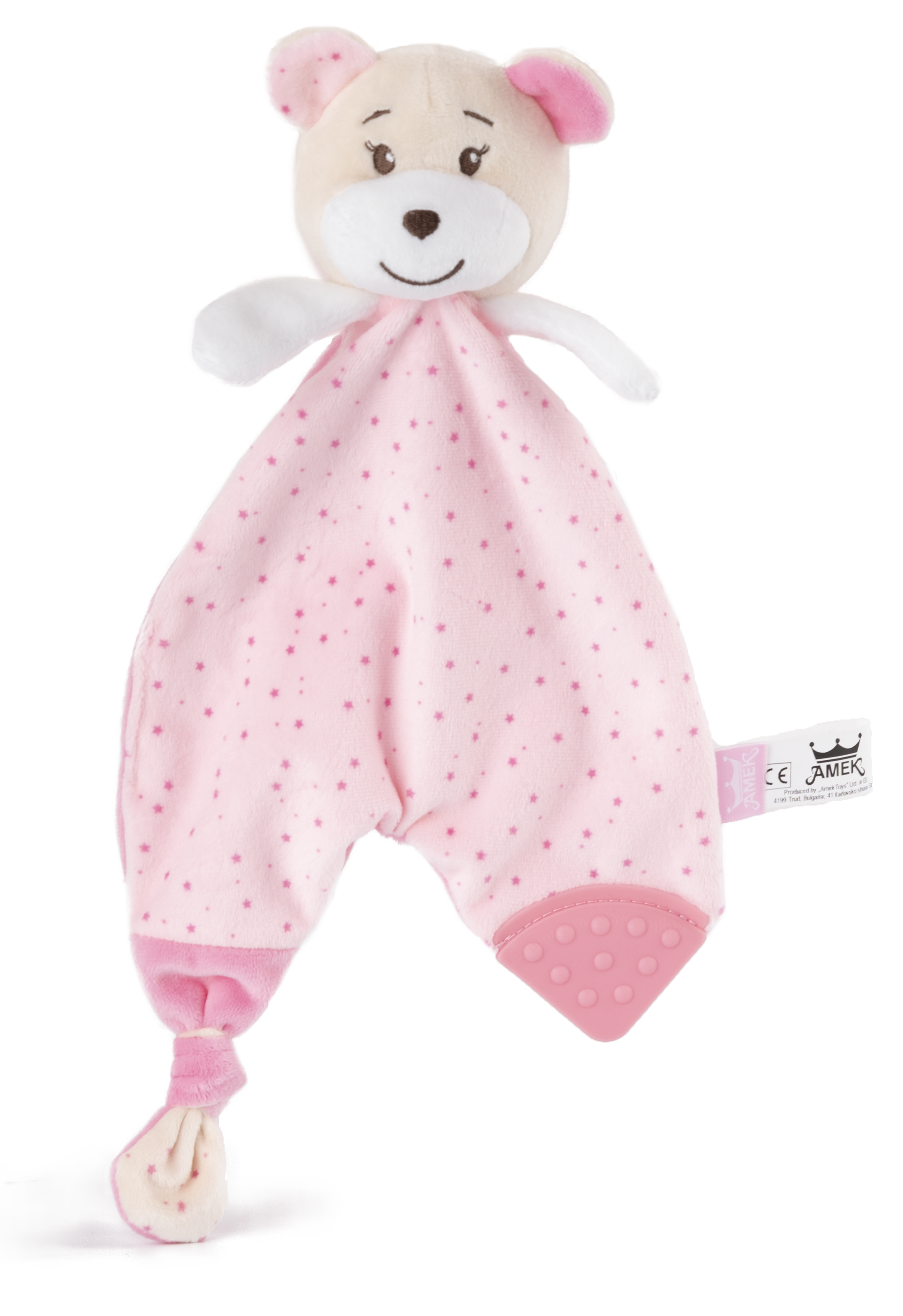 Soft toy for cuddling with a bear - Pink