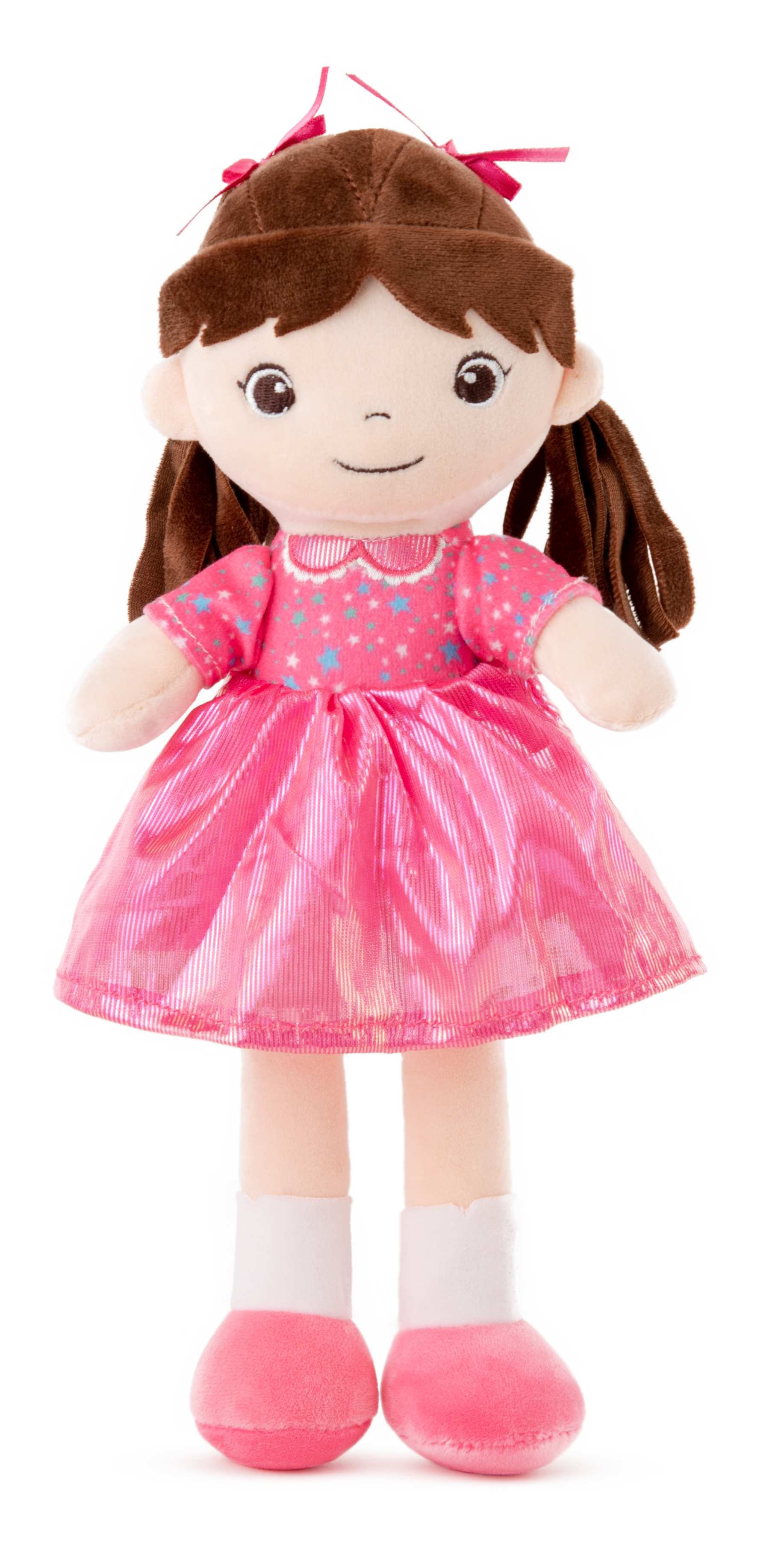 Doll with dress - Dark pink