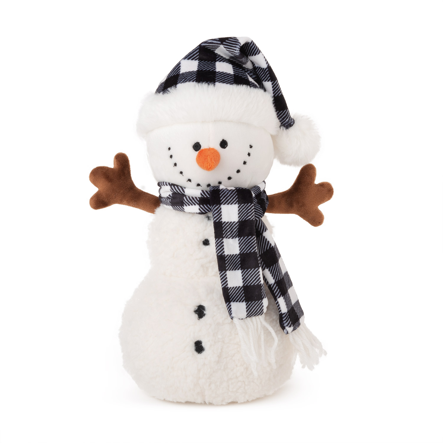 Snowman with hat and scarf - Black