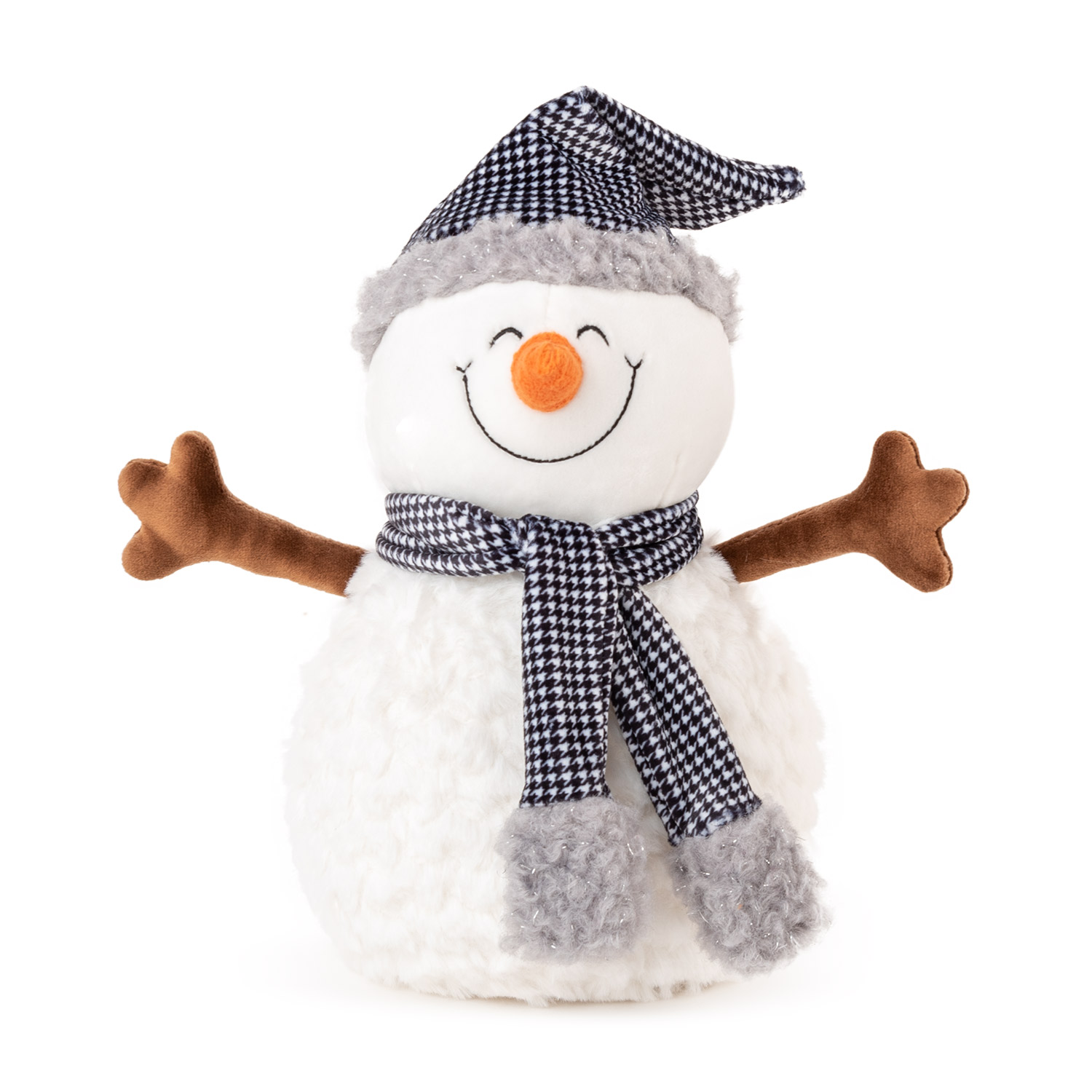 Snowman with hat and scarf - Black