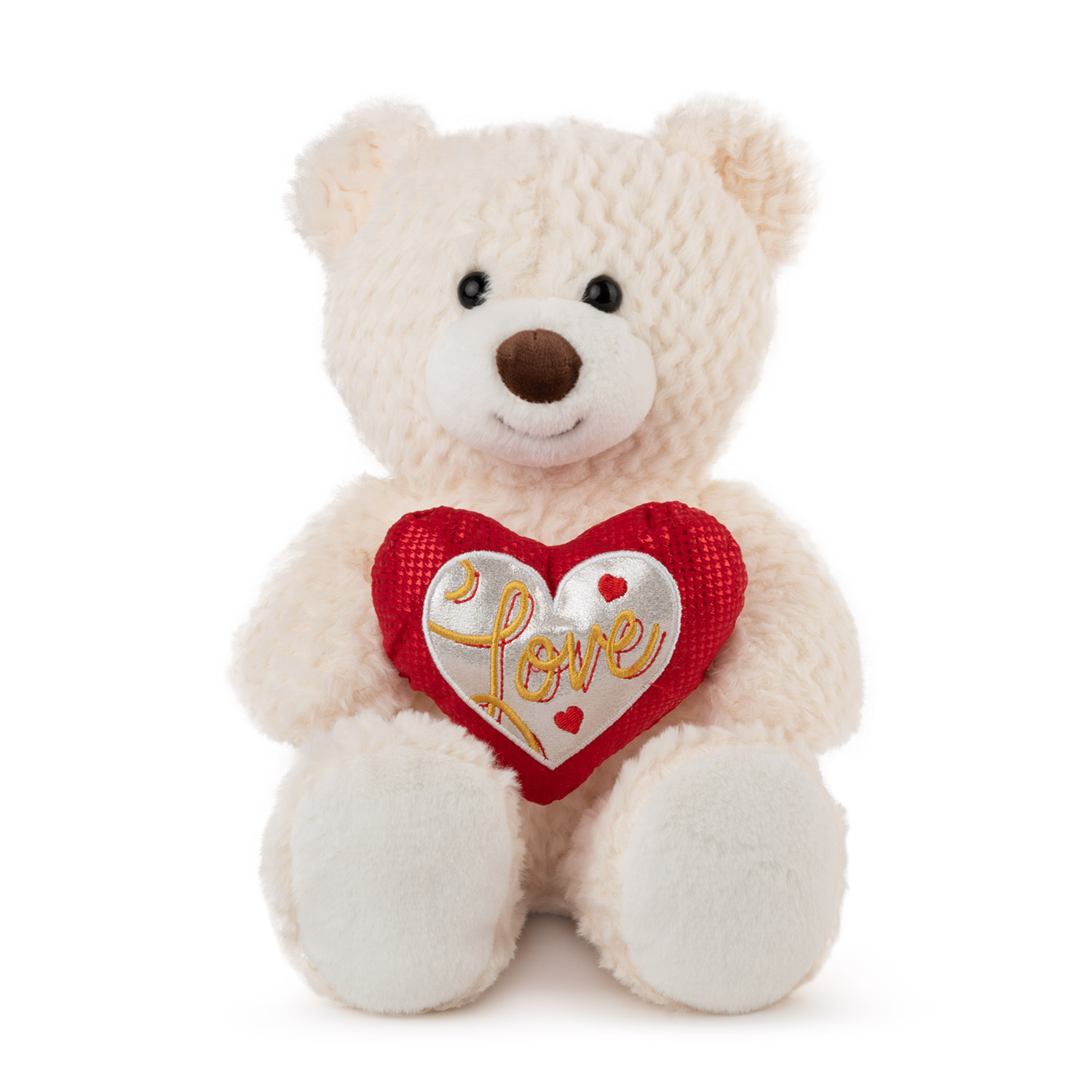 Bear with heart - White