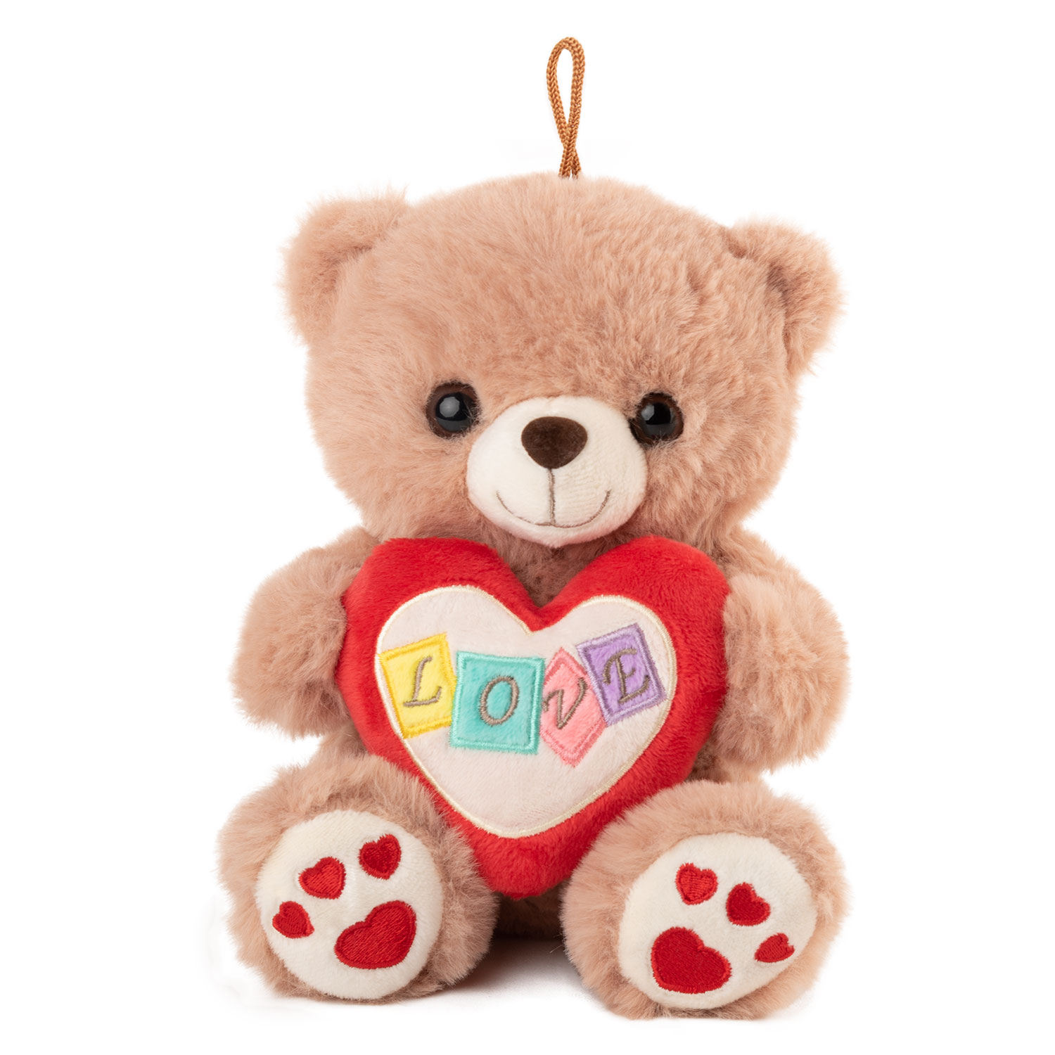 Bear holding heart /Love/ - Brown