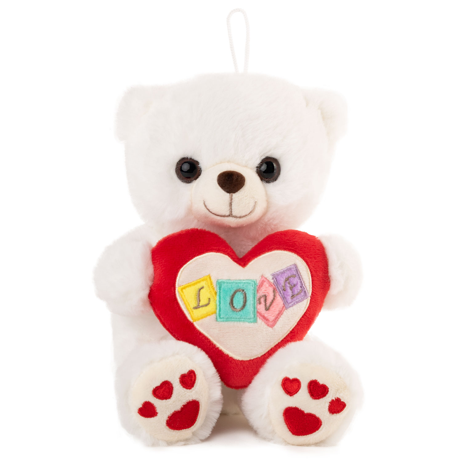 Bear holding heart /Love/ - White