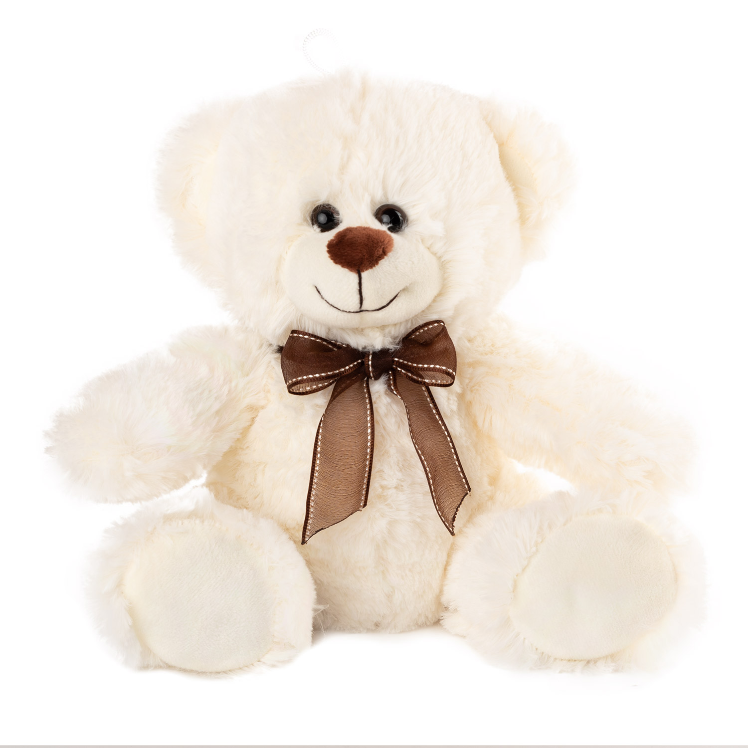 Bear with ribbon - White