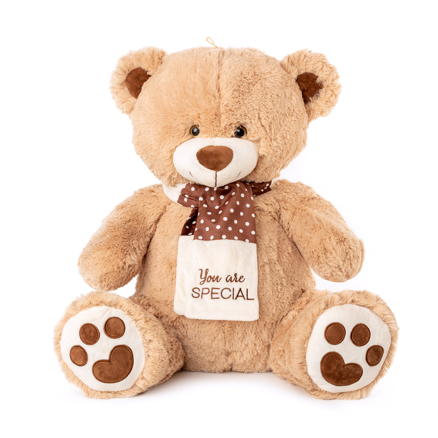 Bear with dot scarf - Brown