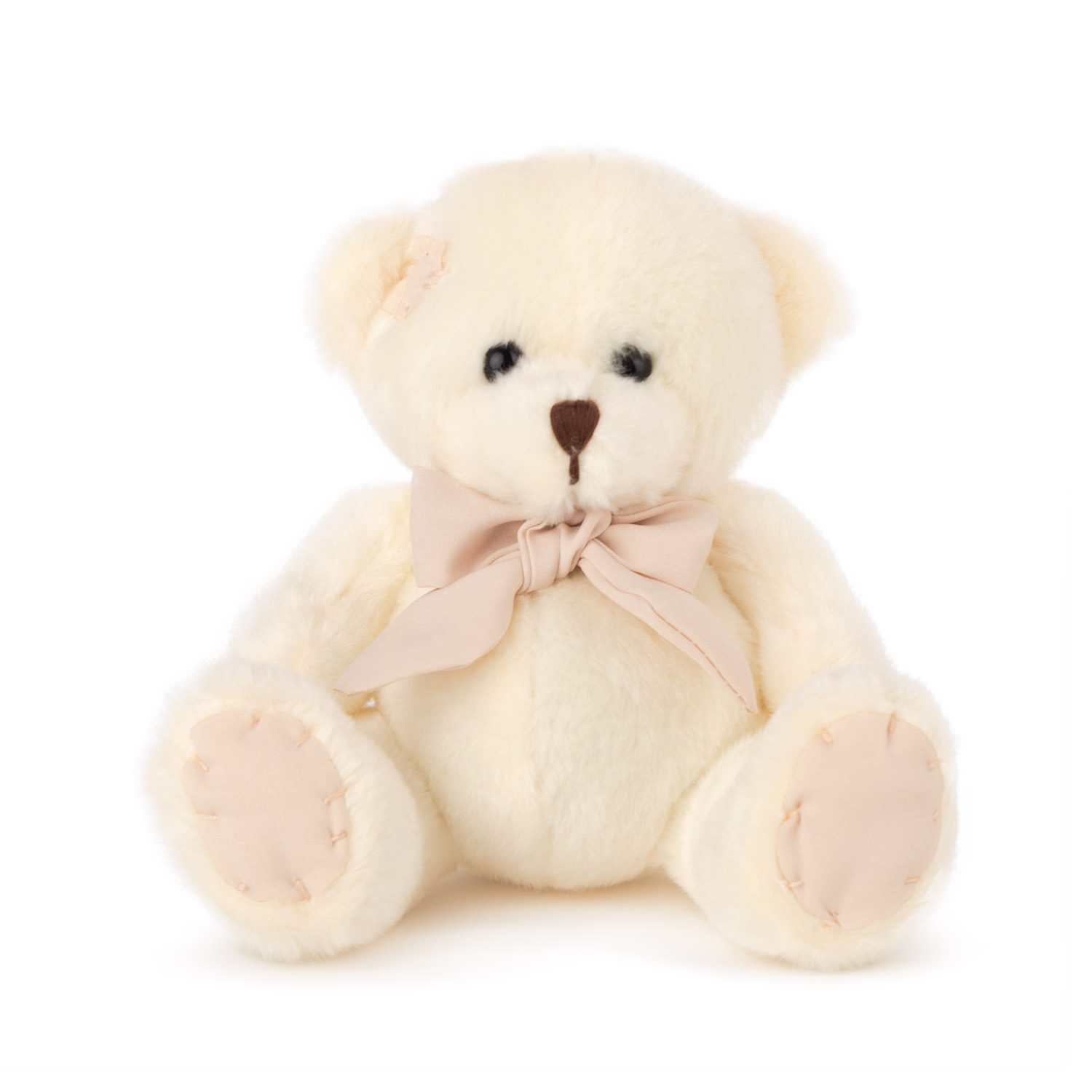 Bear with beige ribbon