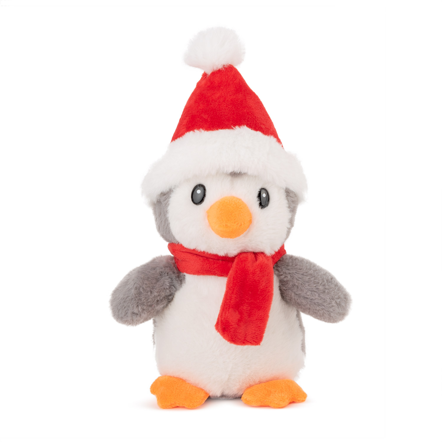 Penguin with Christmas hat and scarf